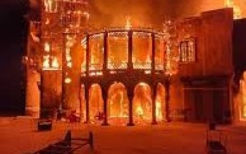 بالصور- حريق مفتعل يدمّر موقع مسلسل”النويلاتي” في سوريا…