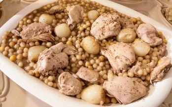 طريقة تحضير المغربية بالدجاج والحمص