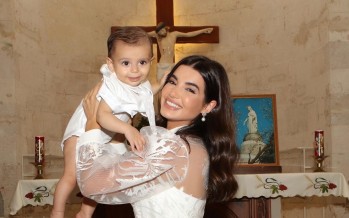 الإعلامية ليال الاختيار تحتفل بتعميد ابن شقيقتها