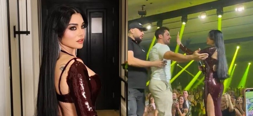 معجب يقتحم المسرح بحفل هيفا وهبي في الأردن.. وهذه ردة فعلها