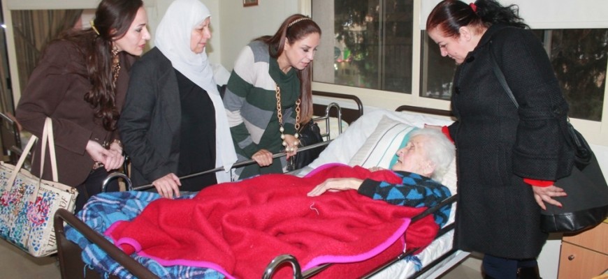 وفد الهيئة النسائية والكشاف العربي خلال زيارة 